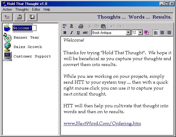 Hold That Thought Screenshot